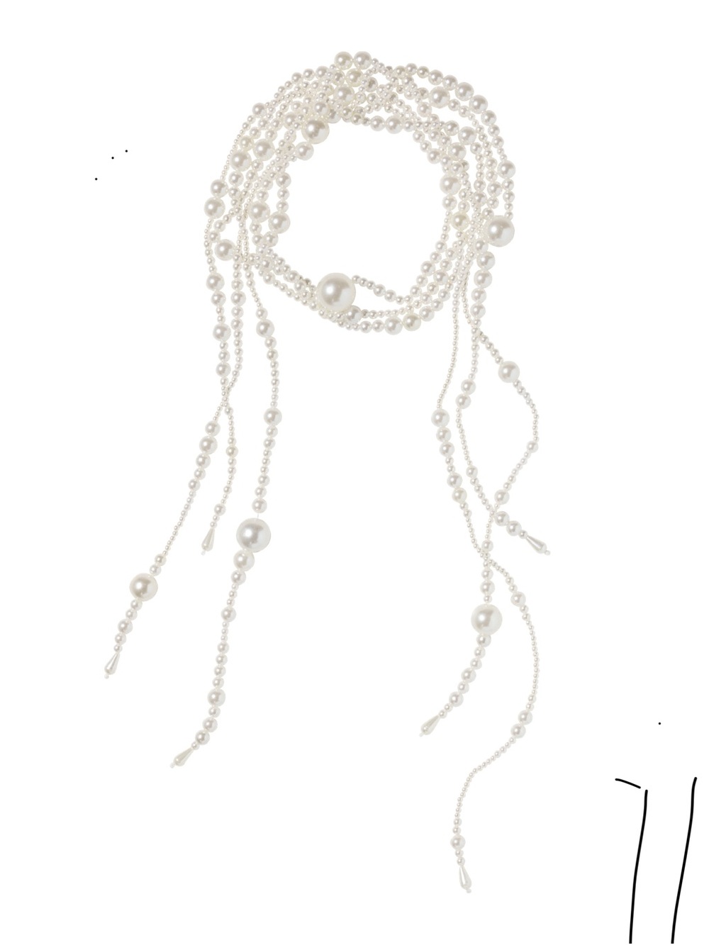 Boston Proper Multi-Strand White Pearl Necklace